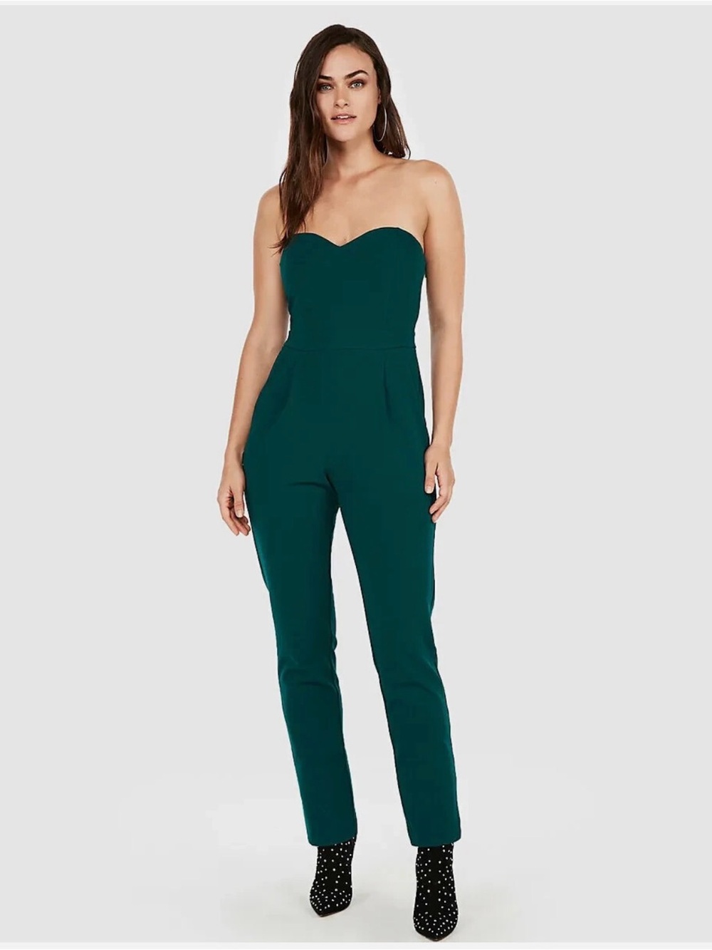Strapless Teal Sweetheart Jumpsuit